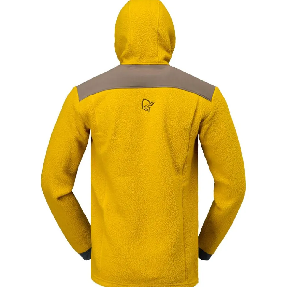 Polaire Norrona Trollveggen Warm 3 Zip Hood M's Golden Palm