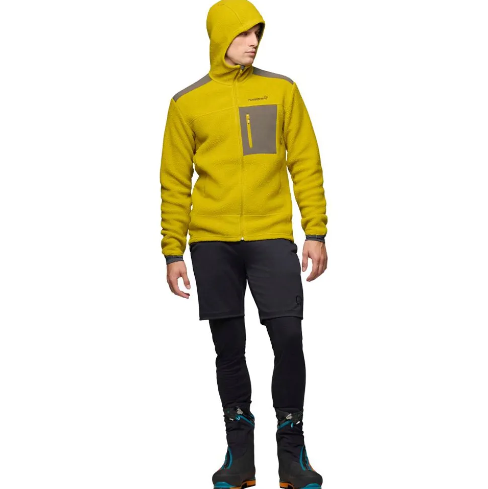 Polaire Norrona Trollveggen Warm 3 Zip Hood M's Golden Palm