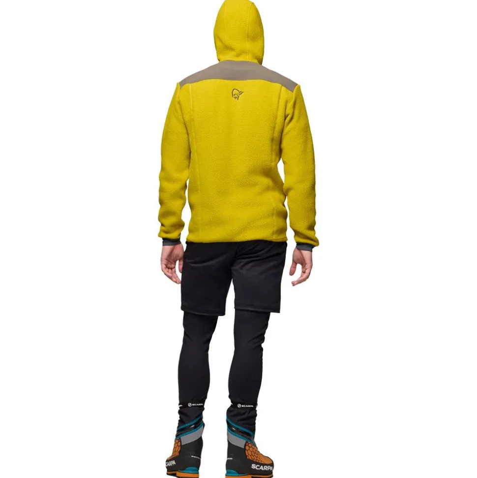 Polaire Norrona Trollveggen Warm 3 Zip Hood M's Golden Palm