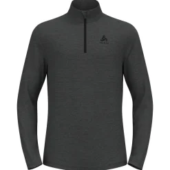 Polaire Odlo Roy Mid Layer 1/2 Zip Shale Grey Black Stripes