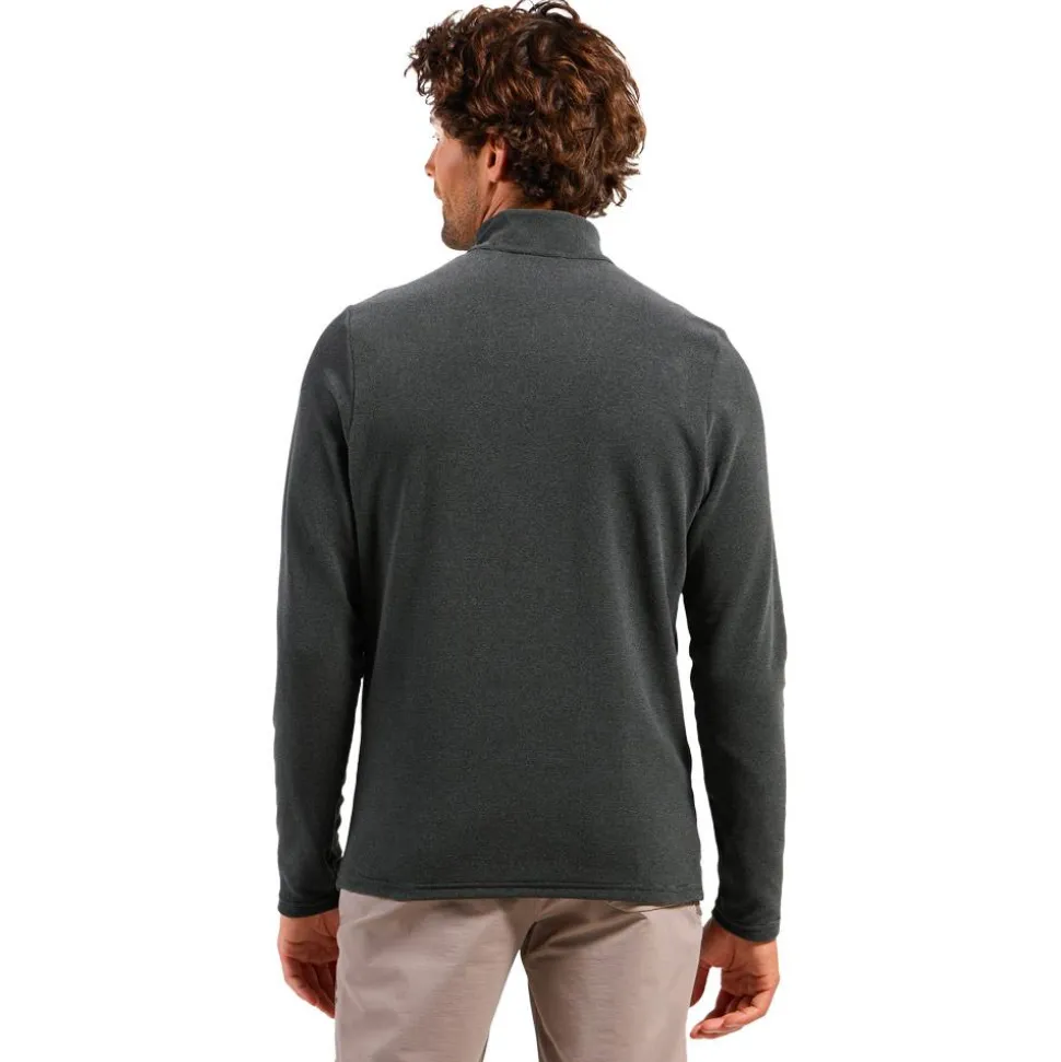 Polaire Odlo Roy Mid Layer 1/2 Zip Shale Grey Black Stripes