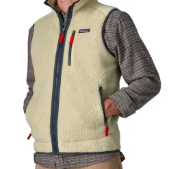 Polaire Patagonia M's Retro Pile Vest Pelican Smolder Blue
