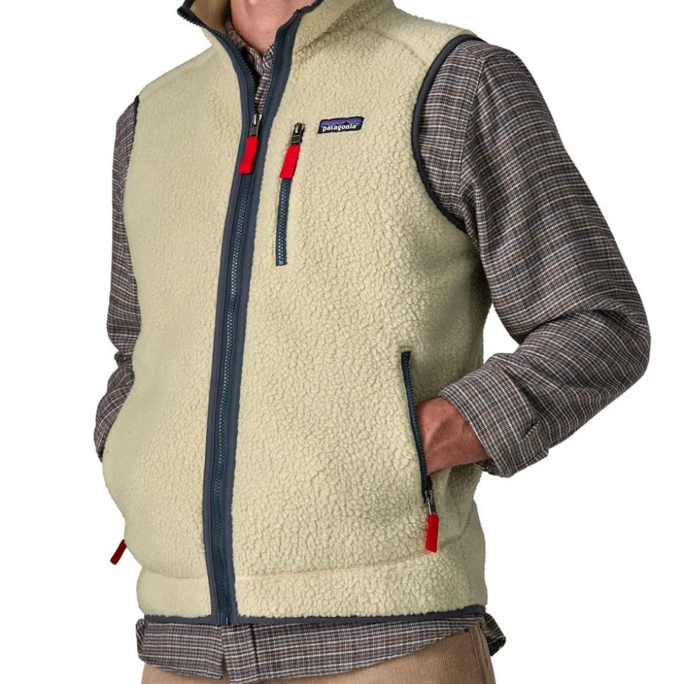 Polaire Patagonia M's Retro Pile Vest Pelican Smolder Blue