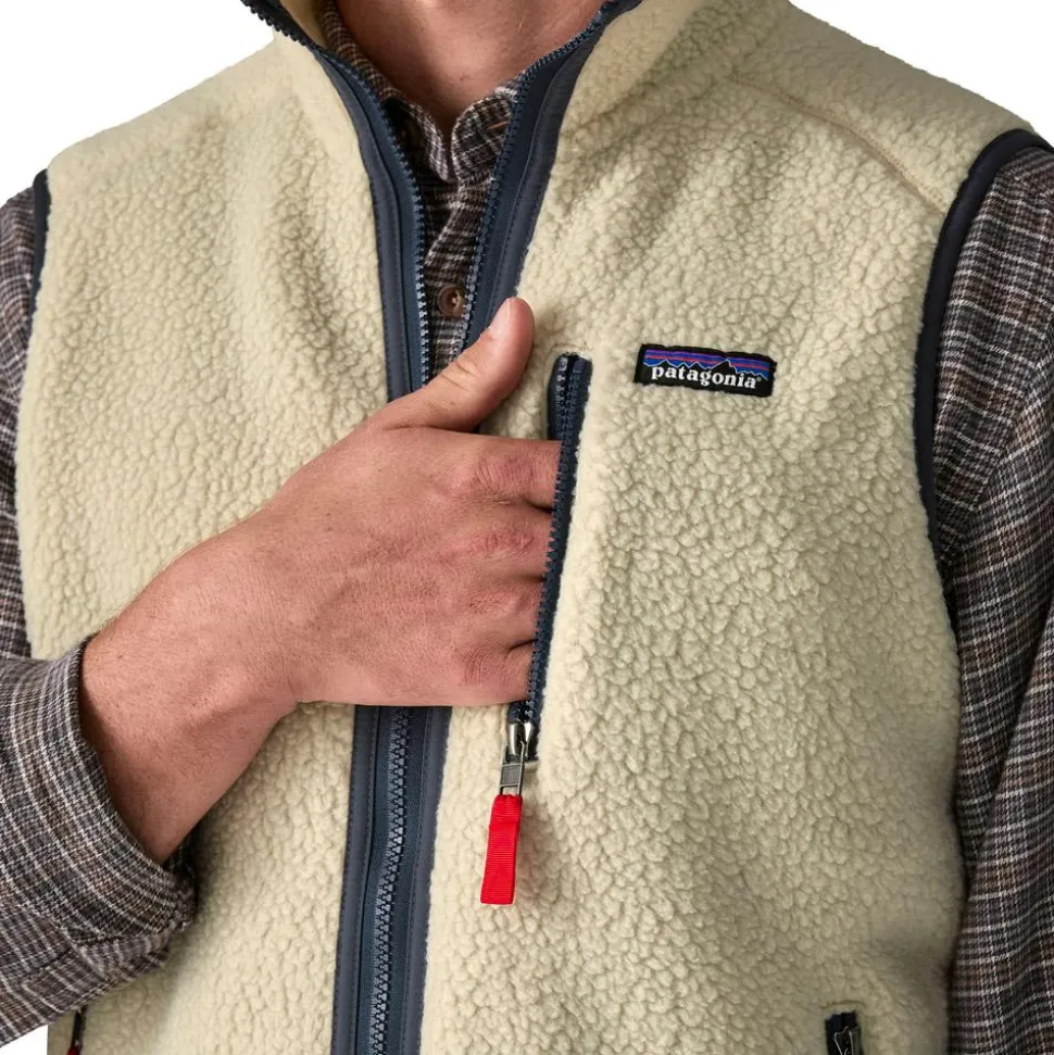 Polaire Patagonia M's Retro Pile Vest Pelican Smolder Blue