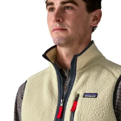 Polaire Patagonia M's Retro Pile Vest Pelican Smolder Blue