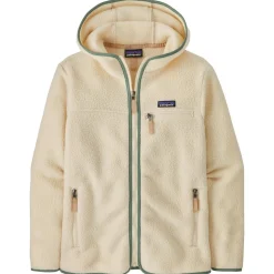 Polaire Patagonia Women's Retro Pile Hoody Natural Ellwood Green