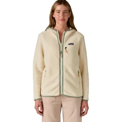 Polaire Patagonia Women's Retro Pile Hoody Natural Ellwood Green