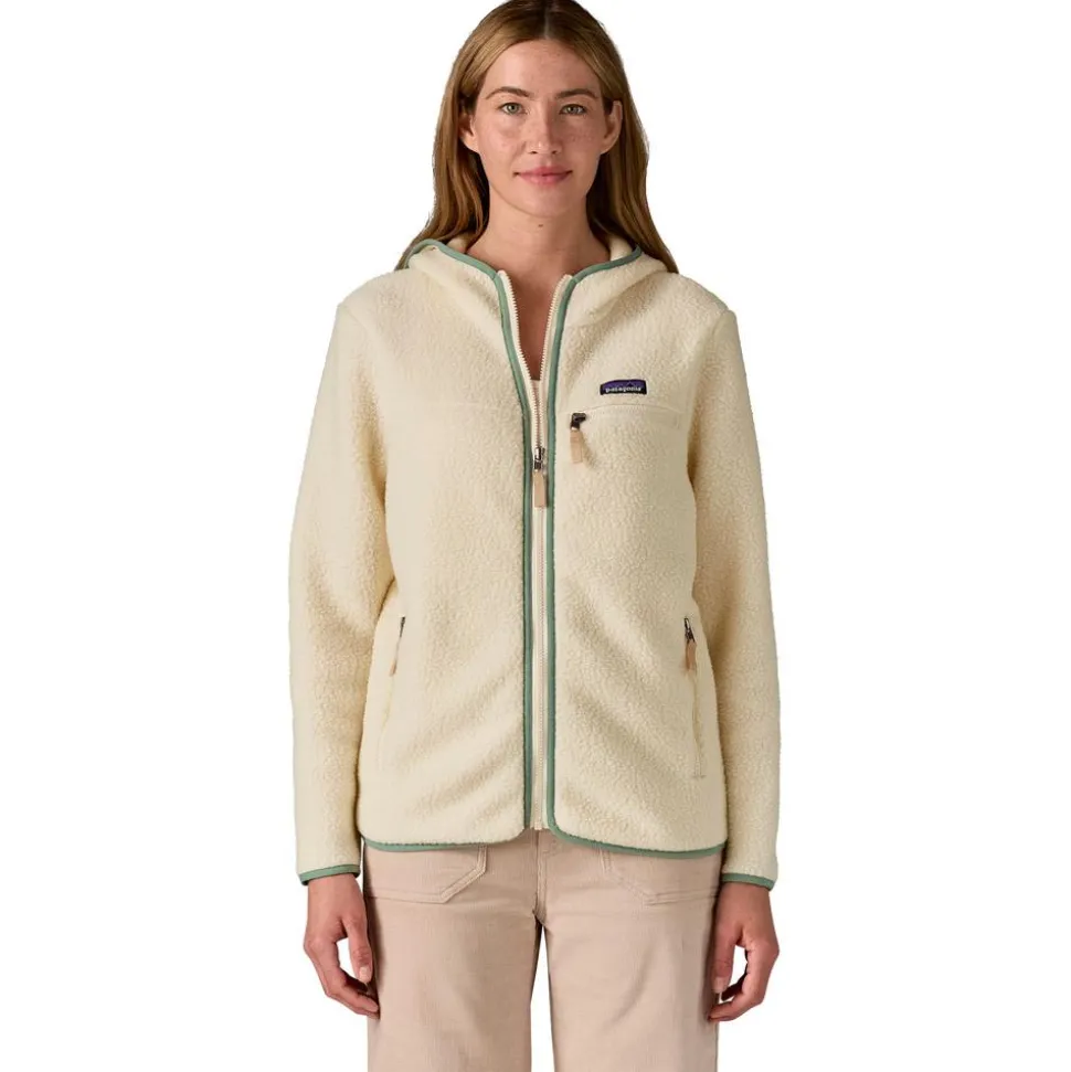 Polaire Patagonia Women's Retro Pile Hoody Natural Ellwood Green