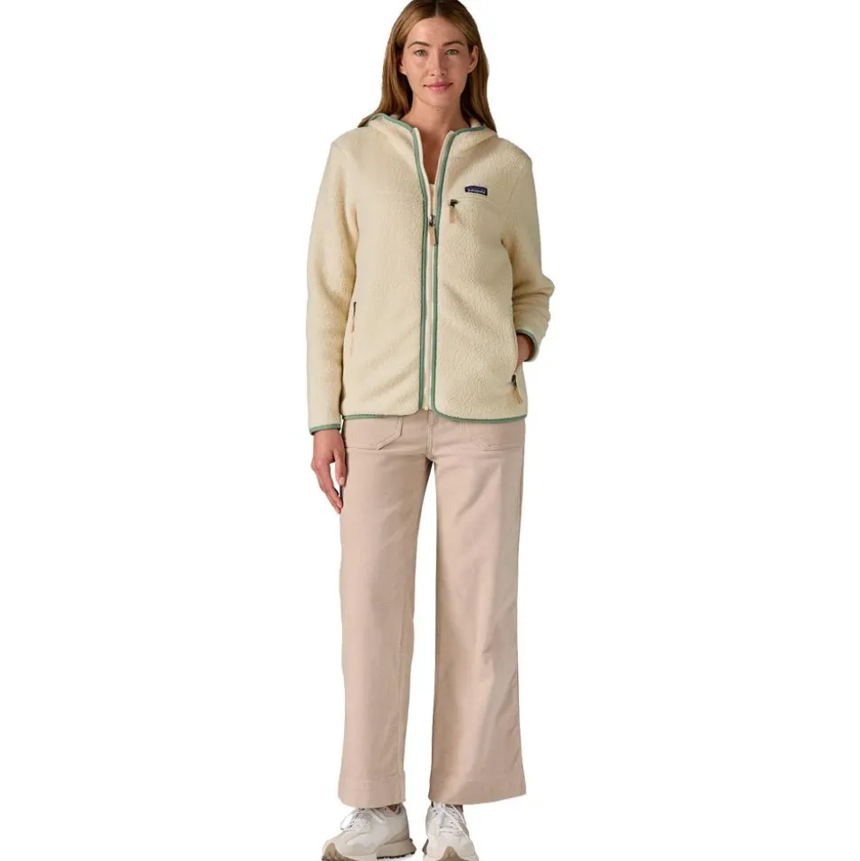 Polaire Patagonia Women's Retro Pile Hoody Natural Ellwood Green