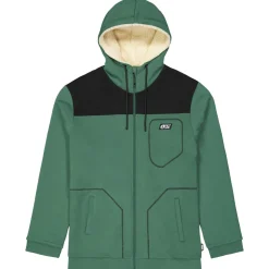 Polaire Picture Basement Plush Zip Hoodie Smoke Pine