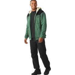 Polaire Picture Basement Plush Zip Hoodie Smoke Pine