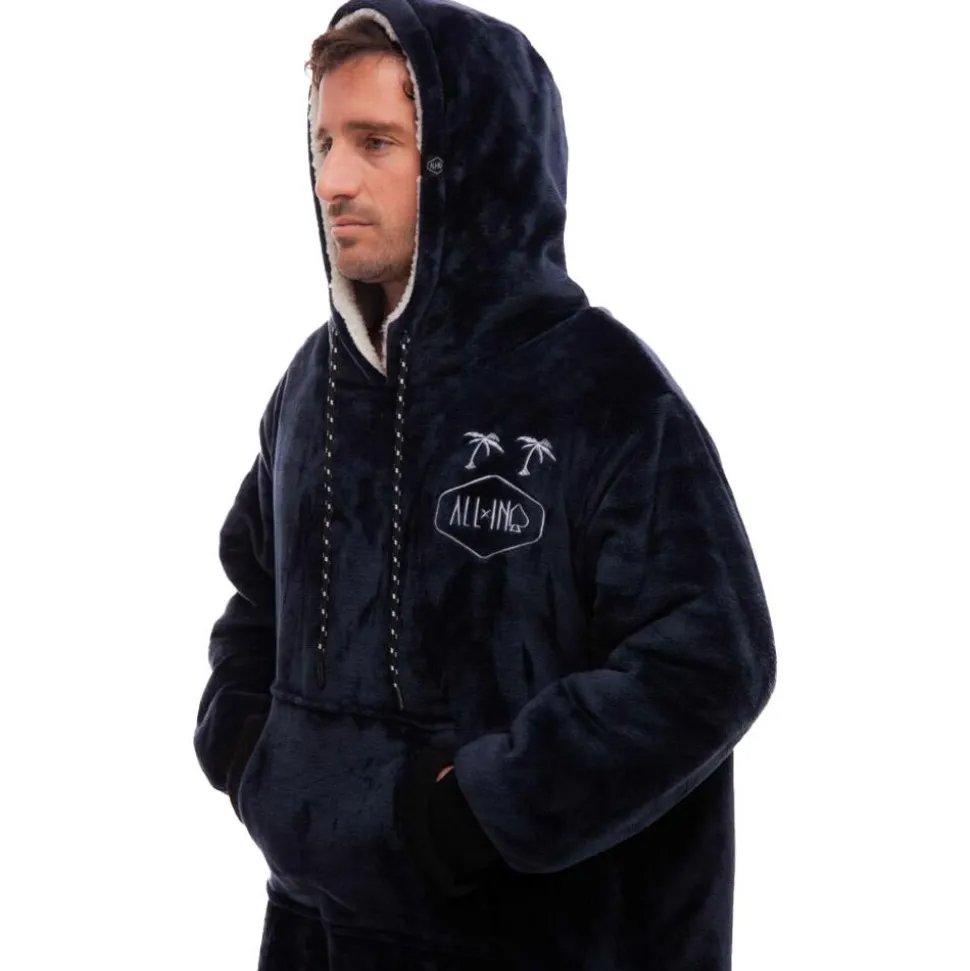 Poncho All-In Poncho Plaid Grey Blue