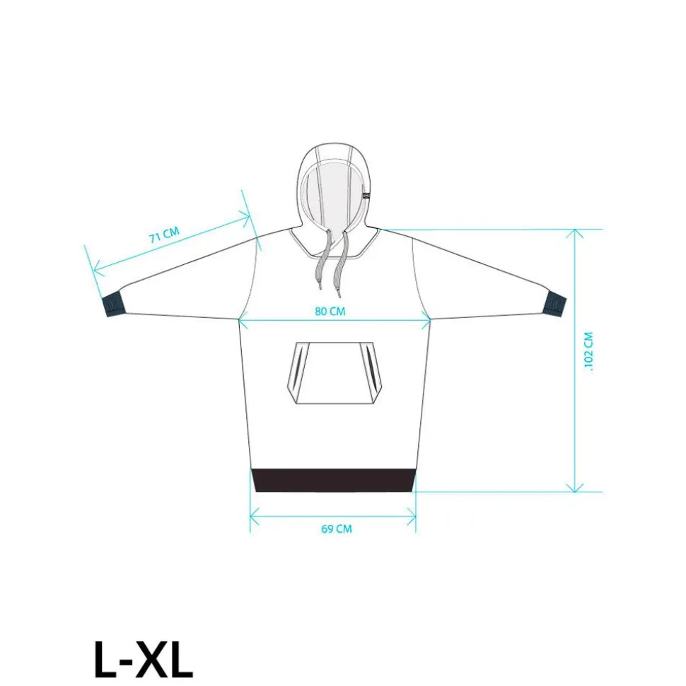 Poncho All-In Poncho Plaid Grey Blue