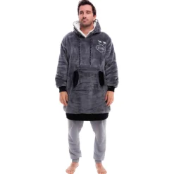 Poncho All-In Poncho Plaid Charcoal