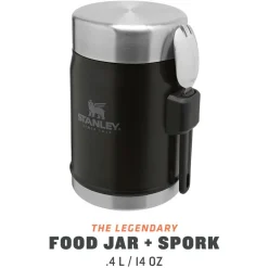 Popote Stanley The Legendary Food Jar + Spork 0.4L Matte Black Pebble