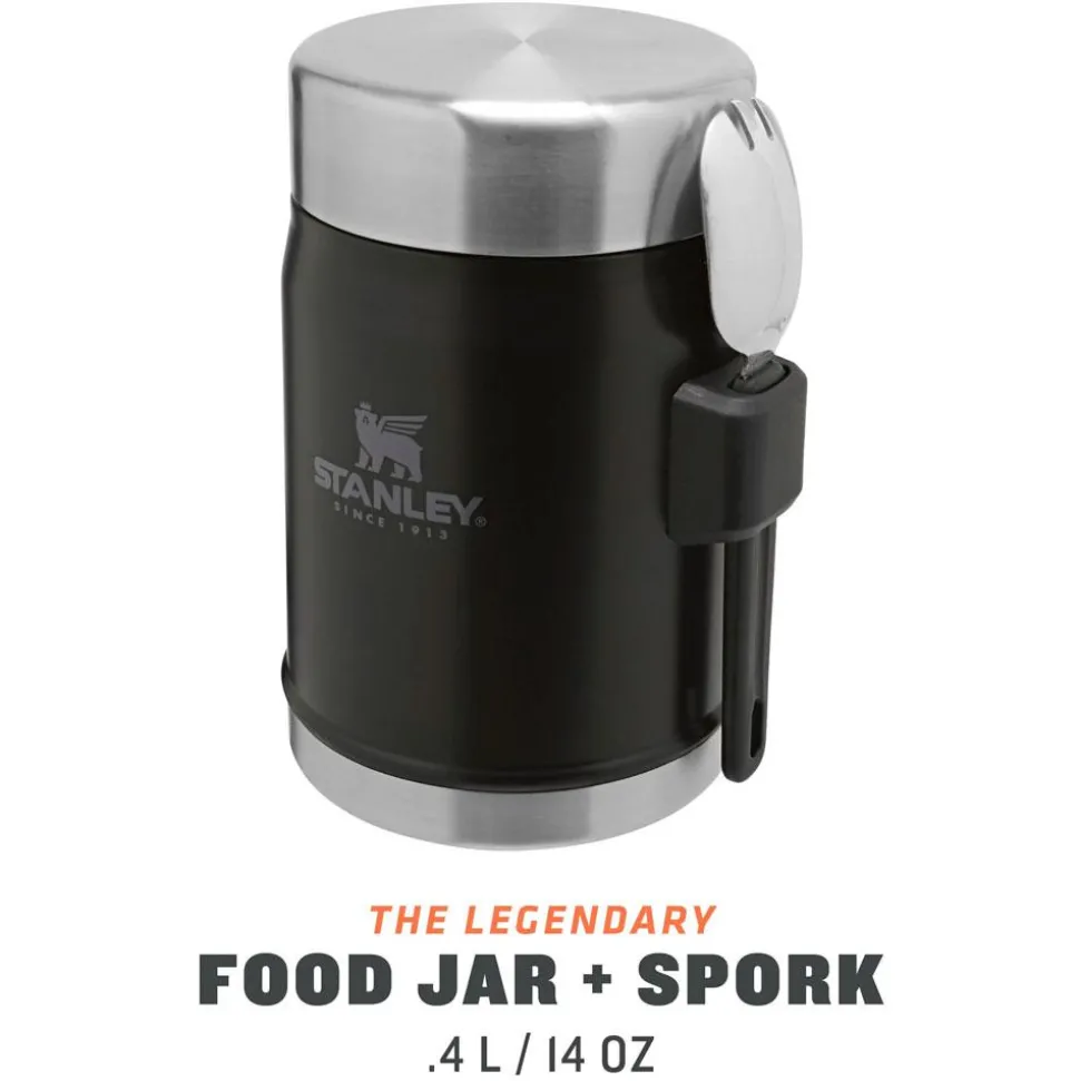 Popote Stanley The Legendary Food Jar + Spork 0.4L Matte Black Pebble