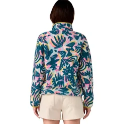 Pull Patagonia Women’s Lightweight Synchilla Snap-T Wild Botanist Tidal Teal