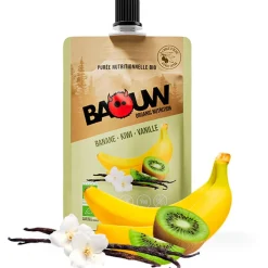 Purée Baouw Compotes Energétiques Bio 90g Banane - Kiwi - Vanille