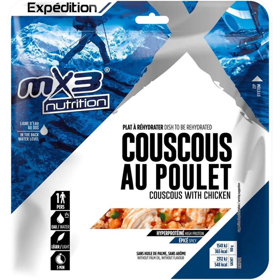 Repas Lyophilisé MX3 Couscous Au Poulet 130 g.
