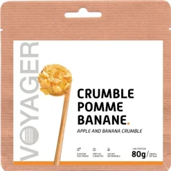 Repas Lyophilisé Voyager Crumble Pomme-Banane 80 g.