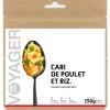 Repas Lyophilisé  Voyager Cari De Poulet Et Riz 150 g.