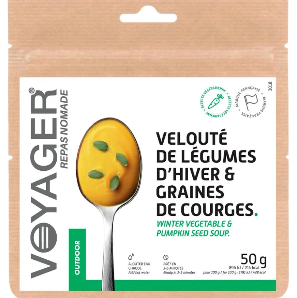 Repas Lyophilisé Voyager Velouté De Légumes D'Hiver Et Graines De Courges 50 g.