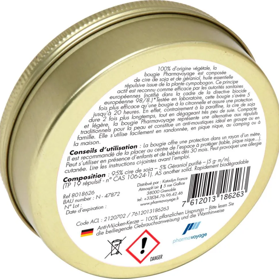 Répulsif Insectes Pharmavoyage Bougie Anti-Moustiques