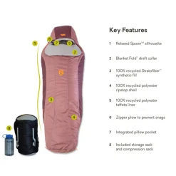 Sac de couchage Nemo Tempo Women's 35 Twilight Mauve Paloma Gray