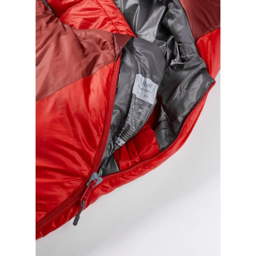 Sac de couchage RAB Solar Eco 3 Long Left Oxblood Red