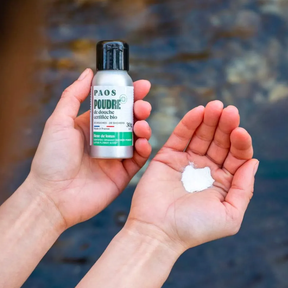 Savon Paos Poudre De Douche Bio 30 g Lait D'Amande