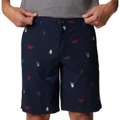 Short Columbia M's Washed Out Printed Short Collegiate Navy Camp