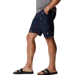 Short Columbia M's Washed Out Printed Short Collegiate Navy Camp