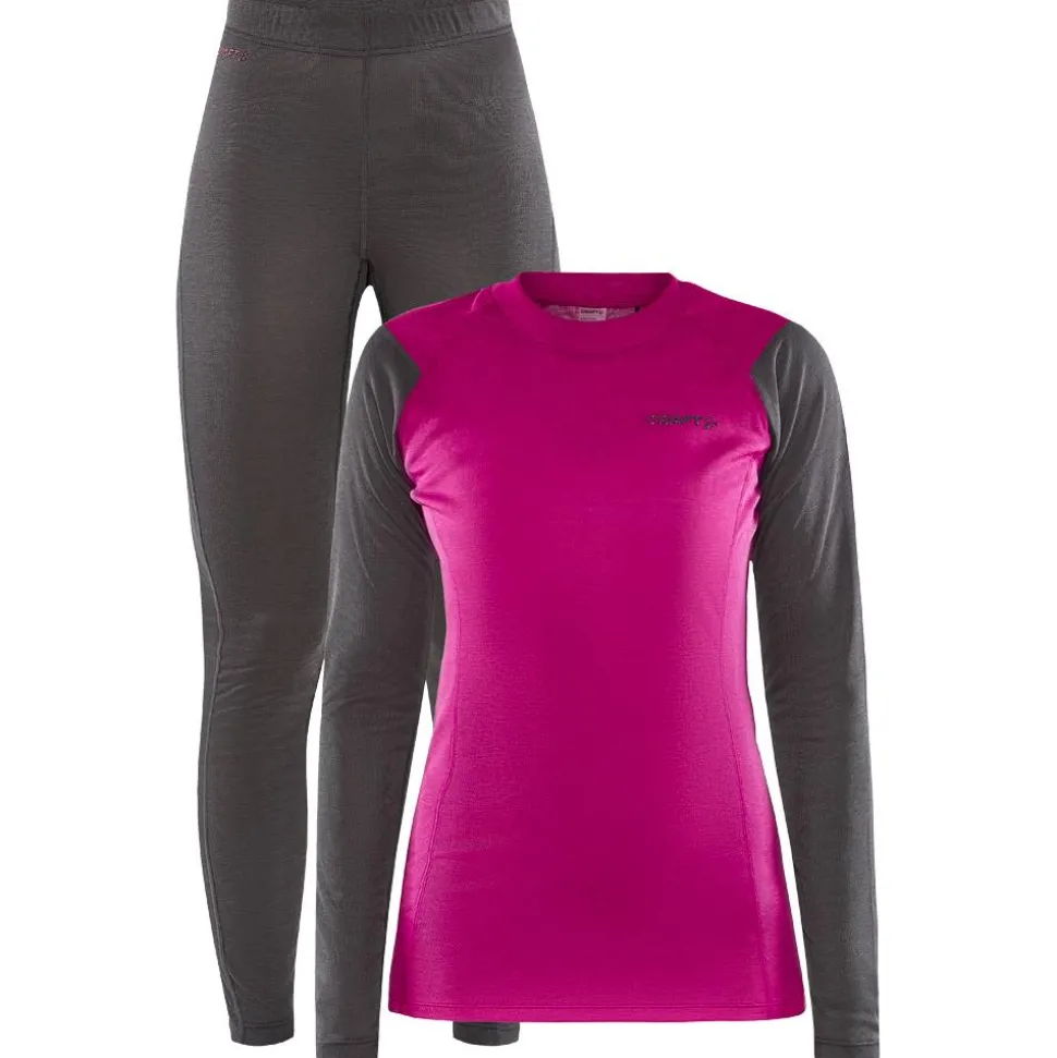 Sous-vêtement technique Craft Core Warm Baselayer Set W Black Roxo Granite