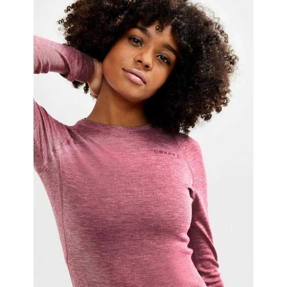Sous-vêtement technique Craft Core Wool Merino Ls Tee W Rose Melange