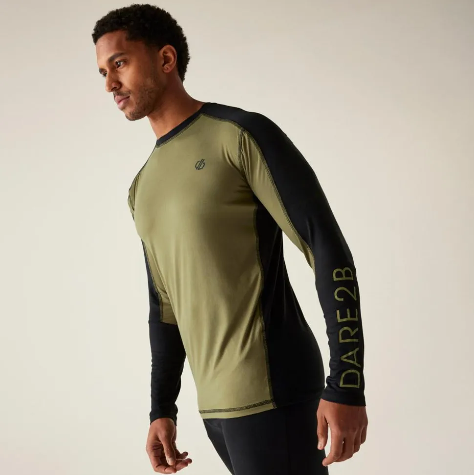 Sous-vêtement technique DARE2B Exchange IIII Baselayer Set Black Martini Olive