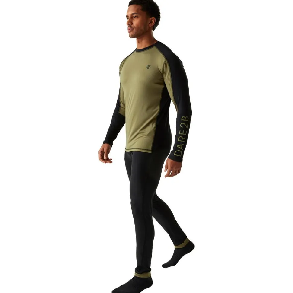 Sous-vêtement technique DARE2B Exchange IIII Baselayer Set Black Martini Olive