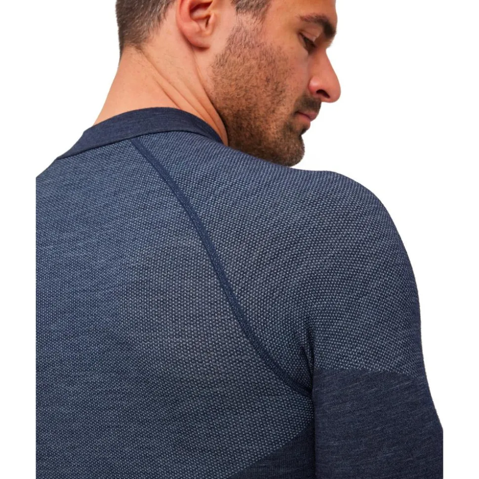 Sous-vêtement technique Falke Wool Tech Longsleeved Shirt Trend Space Blue