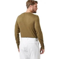 Sous-vêtement technique Helly Hansen Lifa Merino Midweight Crew Sepia