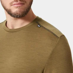 Sous-vêtement technique Helly Hansen Lifa Merino Midweight Crew Sepia