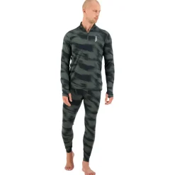 Sous-vêtement technique Mons Royale Europe M's Cascade 1/4 Zip Rosin Motion