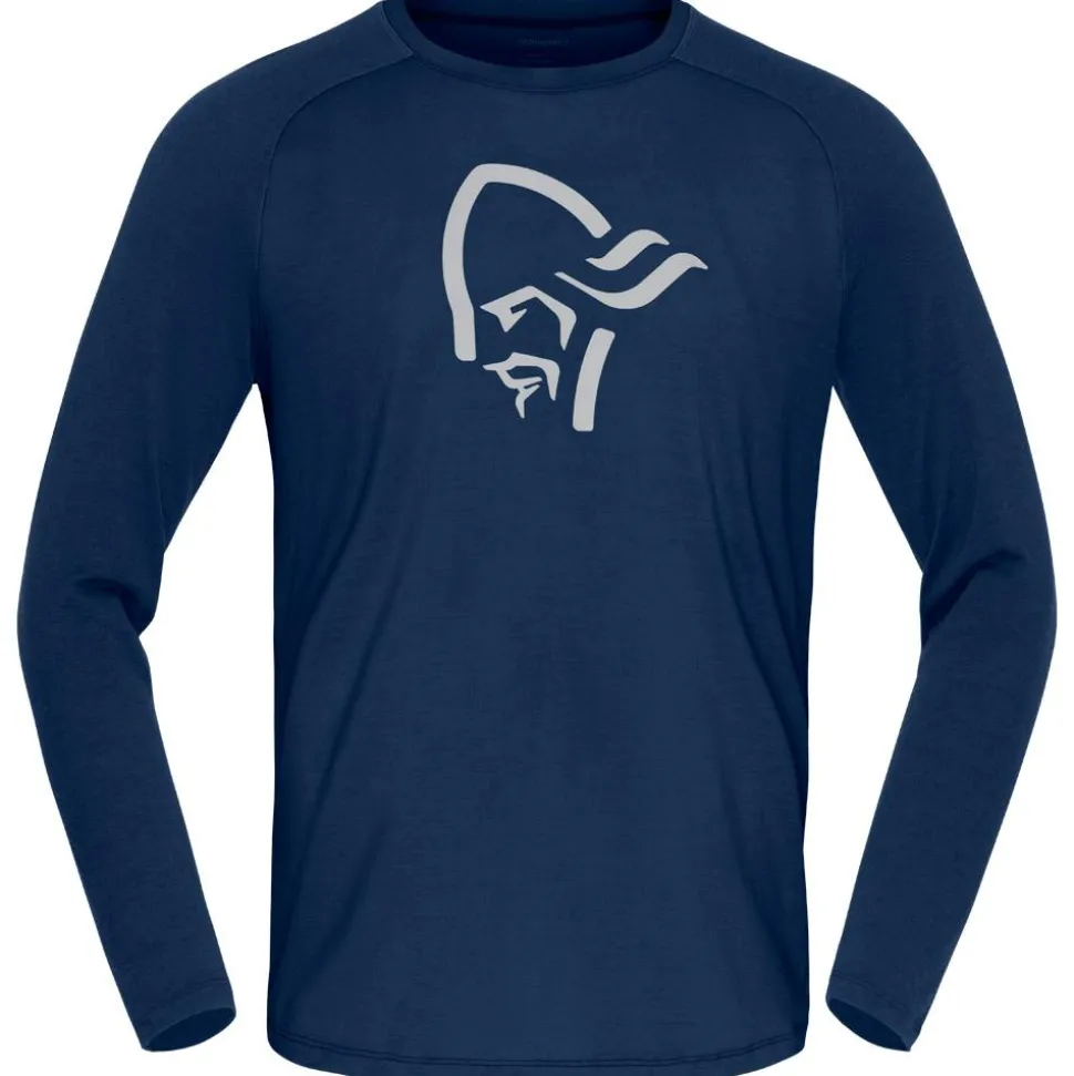 Sous-vêtement technique Norrona PureUll Long Sleeve M's Indigo Night