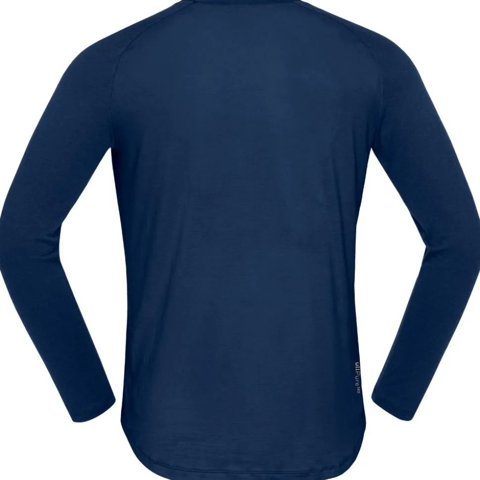 Sous-vêtement technique Norrona PureUll Long Sleeve M's Indigo Night