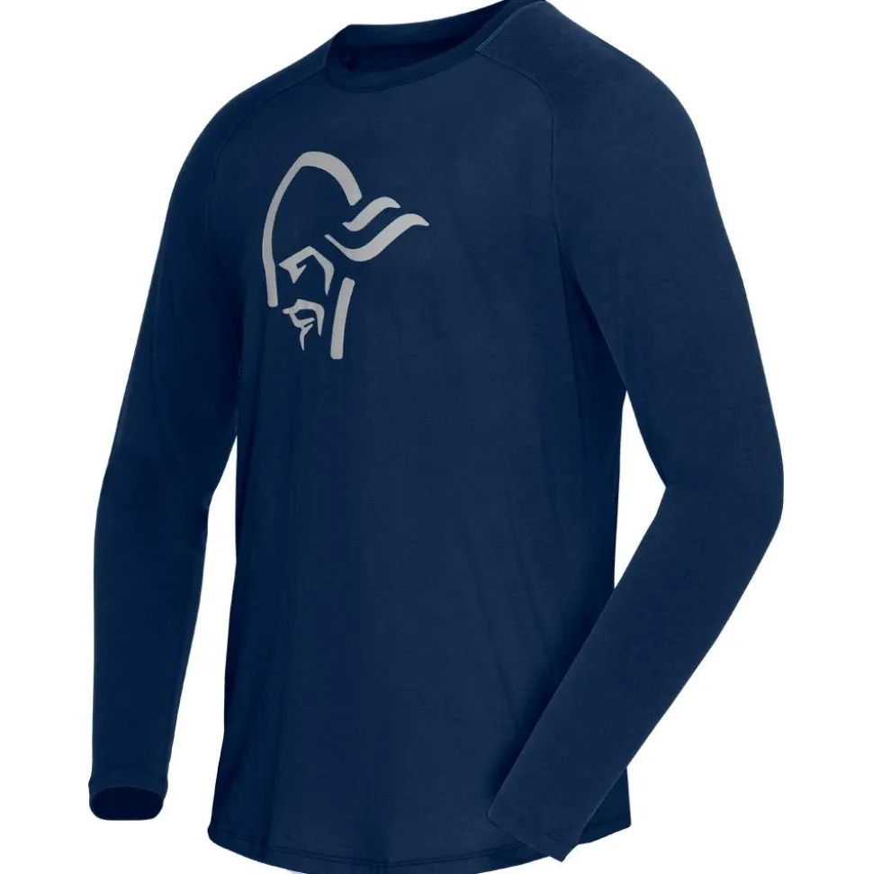 Sous-vêtement technique Norrona PureUll Long Sleeve M's Indigo Night