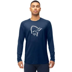 Sous-vêtement technique Norrona PureUll Long Sleeve M's Indigo Night