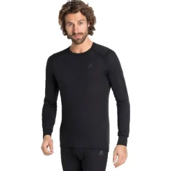 Sous-vêtement technique Odlo Active Warm Eco Top Ls Crew Neck Black Black