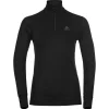 Sous-vêtement technique Odlo Active Warm Eco Top Ls Halfzip Wmn Black Black