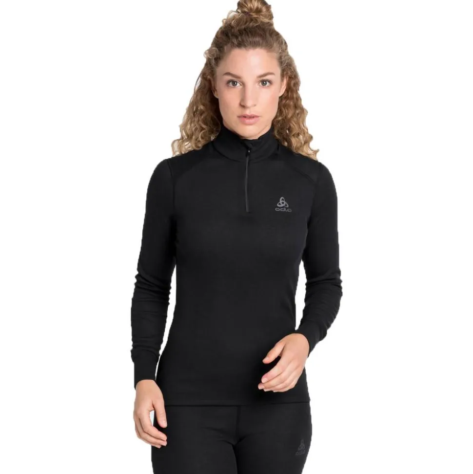Sous-vêtement technique Odlo Active Warm Eco Top Ls Halfzip Wmn Black Black