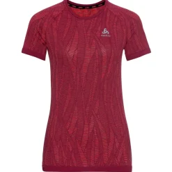 Sous-vêtement technique Odlo Blackcomb Light Eco BI Top Crew Neck S/S Raspberry Fudge/ Space Dye