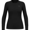 Sous-vêtement technique Odlo Top Crew Neck L/S Merino 200 W Black