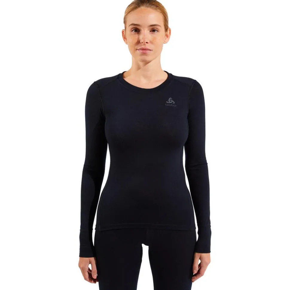Sous-vêtement technique Odlo Top Crew Neck L/S Merino 200 W Black